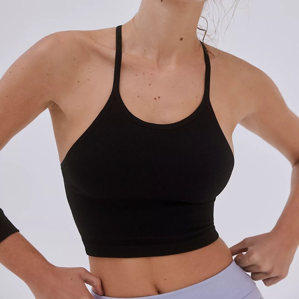 NWOT Free People Movement Happiness Runs Crop Workout Tank